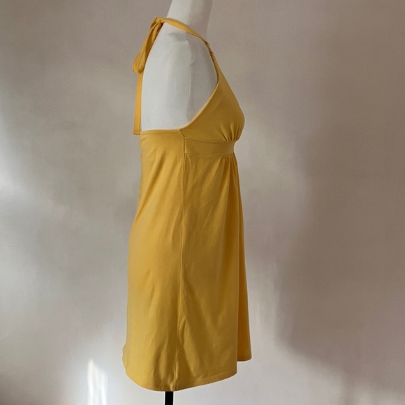 YELLOW HALTER-NECK DRESS - Picture 9 of 14